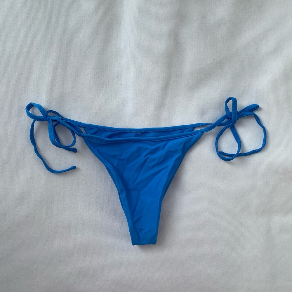 Blue String Bikini Bottoms - size S